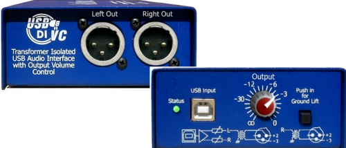 USB DI/VC with Volume: USB/2xXLR bal outs